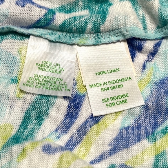 Lilly Pulitzer Linen Duval Dress in Pool Blue Stay Cool Dress Cover-Up Size XXS - Picture 10 of 12